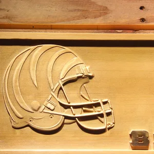 Cincinnati Bengals Helmet Wood Sign