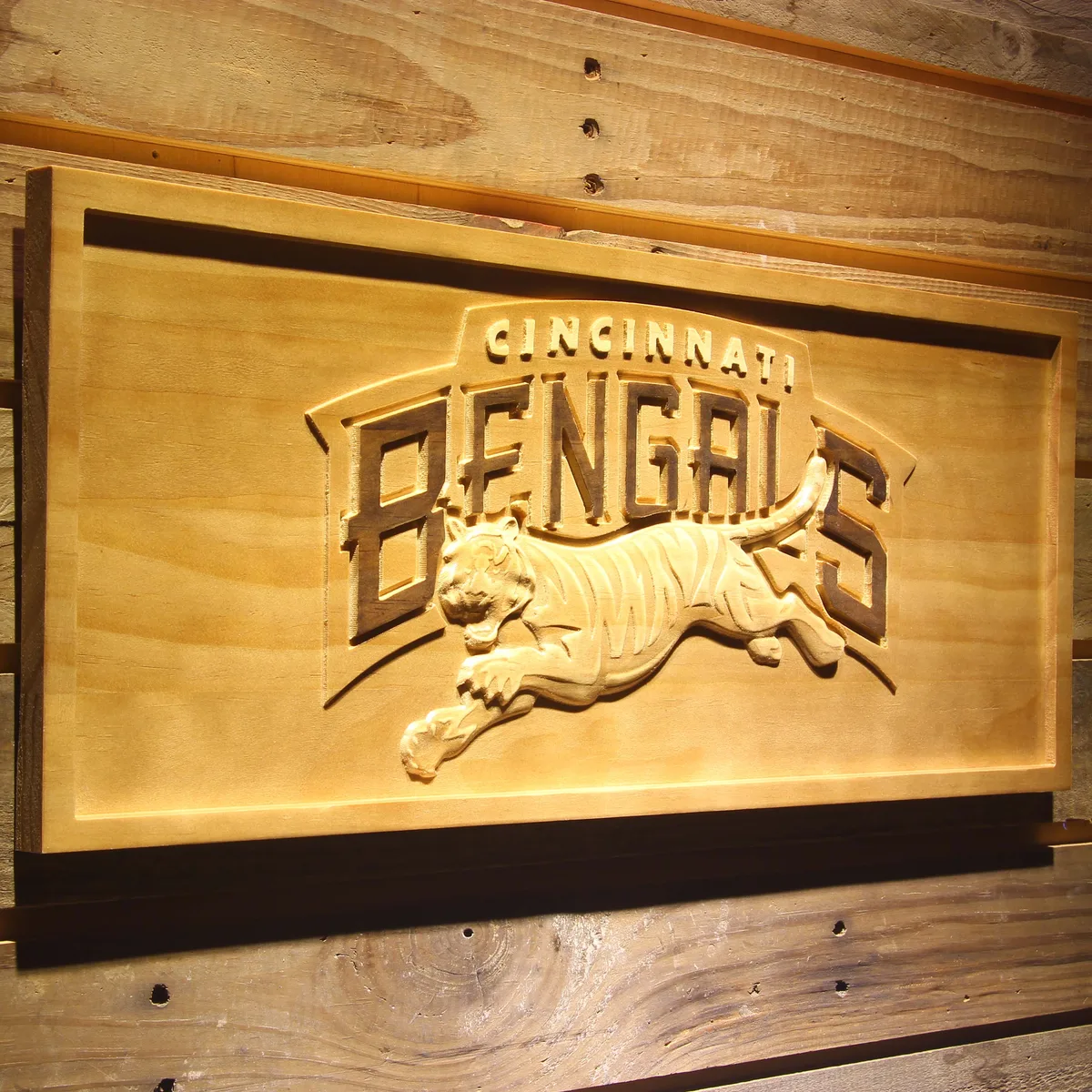 Cincinnati Bengals Wood Sign - Legacy Edition