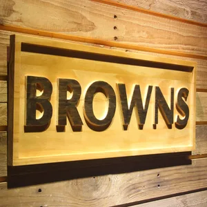 Cleveland Browns 1972-2002 Logo Wood Sign - Legacy Edition