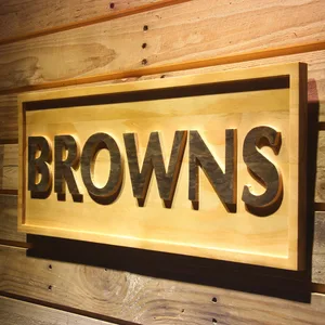 Cleveland Browns 1972-2002 Logo Wood Sign - Legacy Edition