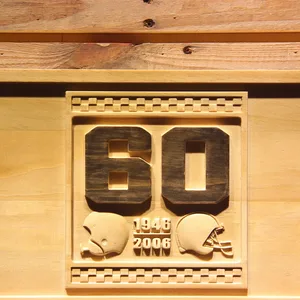 Cleveland Browns 60th Anniversary Logo Wood Sign - Legacy Edition