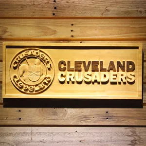 Cleveland Crusaders Wood Sign - Legacy Edition