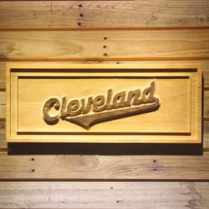 Cleveland Indians 2008-2010 Logo Wood Sign - Legacy Edition