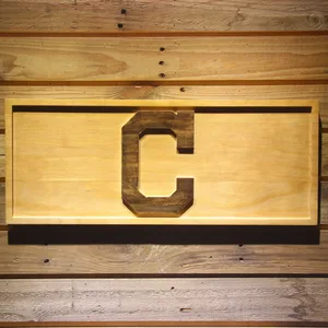 Cleveland Indians C Wood Sign