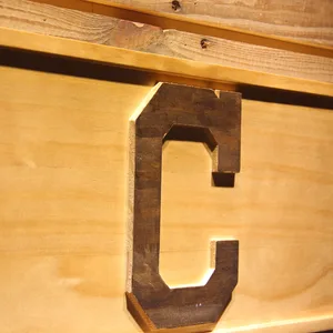 Cleveland Indians C Wood Sign