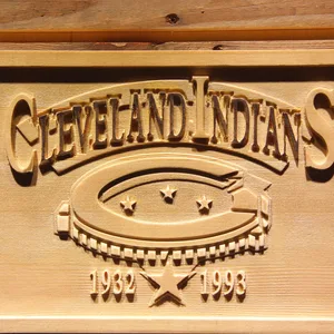 Cleveland Indians Cleveland Municipal Stadium Wood Sign - Legacy Edition