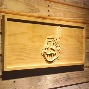 Cleveland Indians Logo Wood Sign