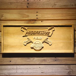 Cleveland Indians Progressive Field Wood Sign