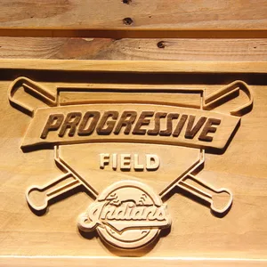 Cleveland Indians Progressive Field Wood Sign