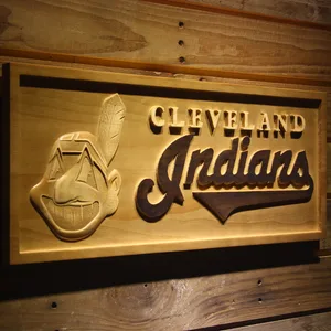 Cleveland Indians Wood Sign