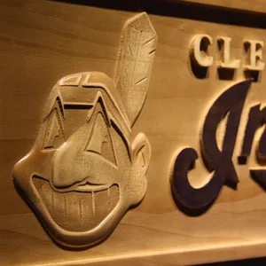 Cleveland Indians Wood Sign