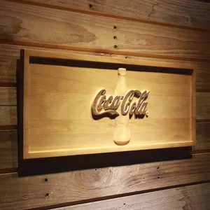 Coca-Cola Bottle Wood Sign