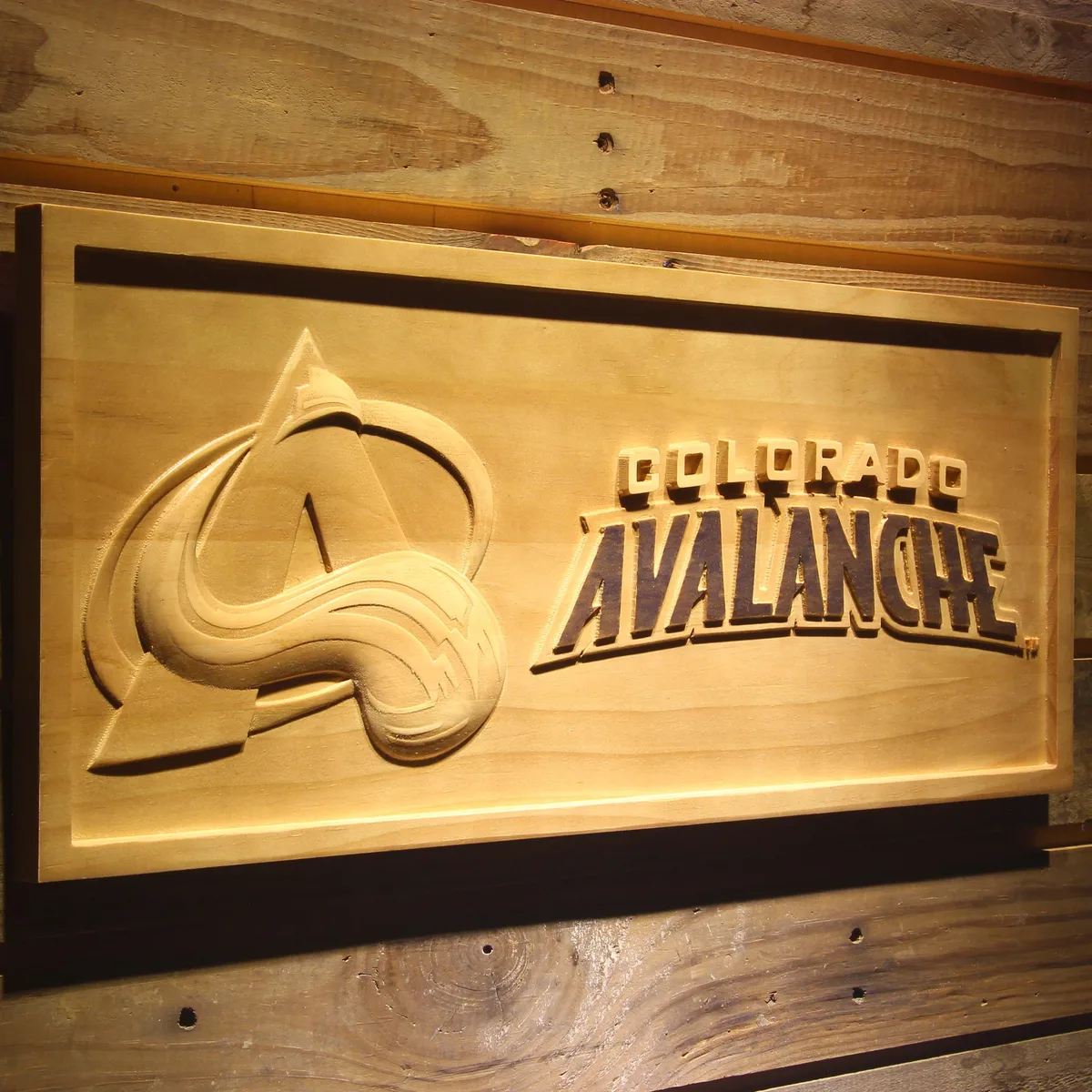 Colorado Avalanche Wood Sign