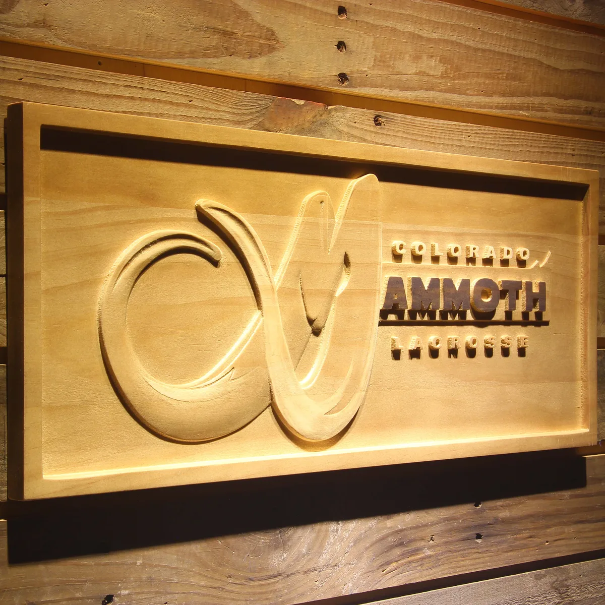 Colorado Mammoth Wood Sign