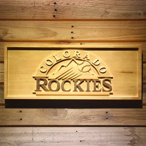 Colorado Rockies Wood Sign