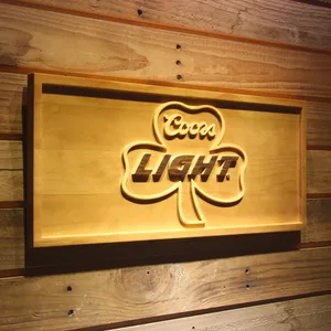 Coors Light Shamrock Wood Sign
