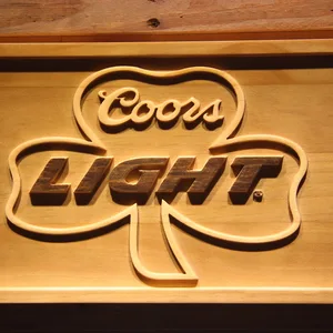 Coors Light Shamrock Wood Sign