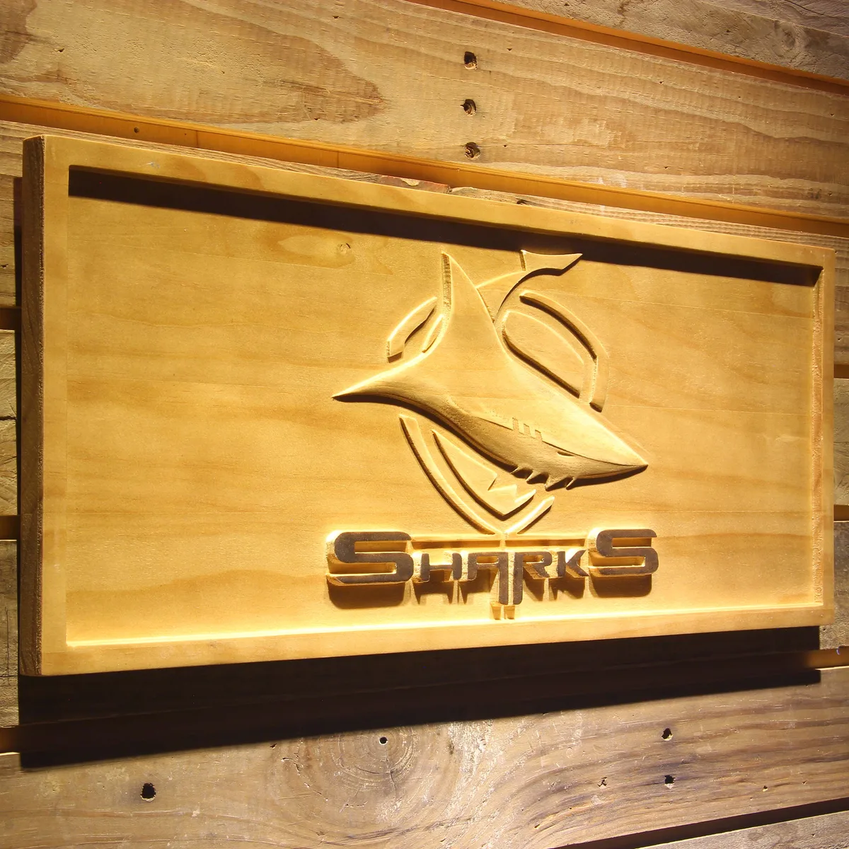 Cronulla-Sutherland Sharks Wood Sign