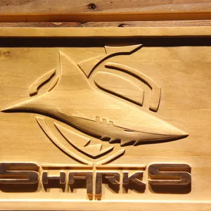 Cronulla-Sutherland Sharks Wood Sign
