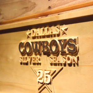 Dallas Cowboys 25th Anniversary Logo Wood Sign - Legacy Edition