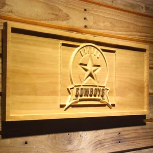 Dallas Cowboys Badge 2 Wood Sign