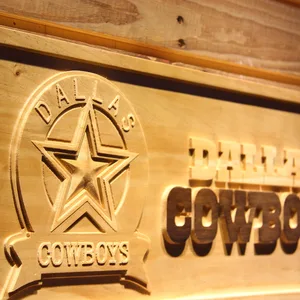 Dallas Cowboys Badge Wood Sign