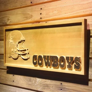 Dallas Cowboys Helmet Wood Sign