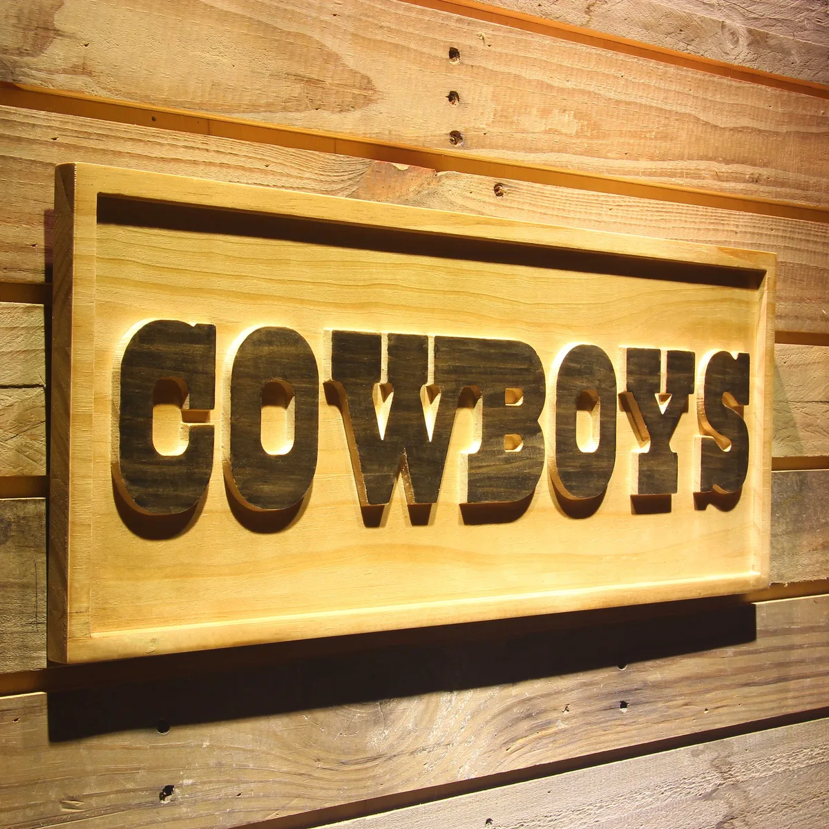 Dallas Cowboys Text Wood Sign