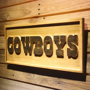 Dallas Cowboys Text Wood Sign