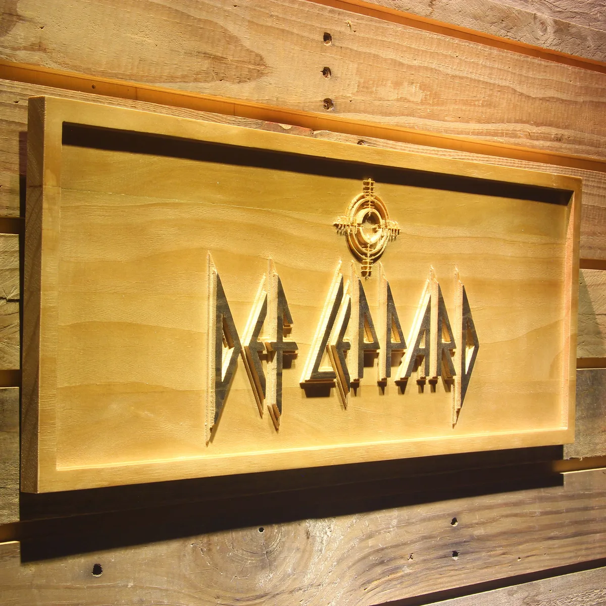 Def Leppard Wood Sign