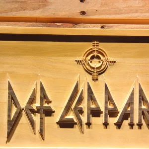 Def Leppard Wood Sign