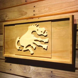 Denver Broncos 1962-1965 Helmet Logo Wood Sign - Legacy Edition