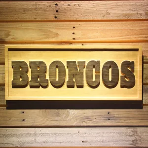 Denver Broncos 1968-1996 Logo Wood Sign - Legacy Edition