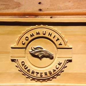 Denver Broncos Community Quarterback Wood Sign - Legacy Edition