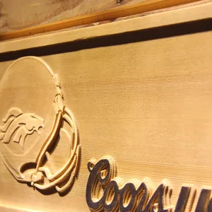 Denver Broncos Coors Light Helmet Wood Sign