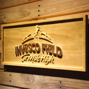 Denver Broncos Invesco Field Wood Sign - Legacy Edition