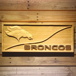 Denver Broncos Split Wood Sign