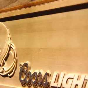 Detroit Lions Coors Light Helmet Wood Sign