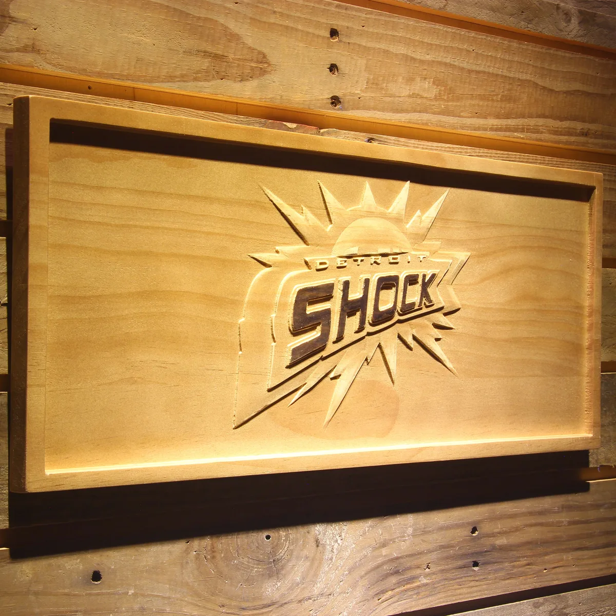 Detroit Shock Wood Sign