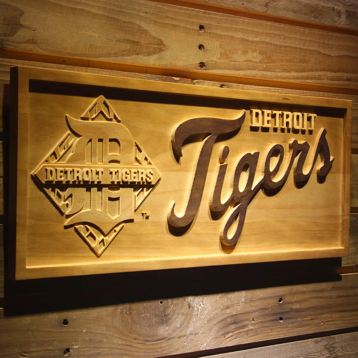 Detroit Tigers Wood Sign