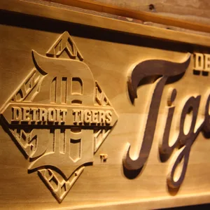 Detroit Tigers Wood Sign