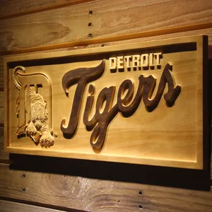 Detroit Tigers Wood Sign