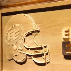Edmonton Eskimos Helmet Wood Sign