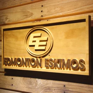 Edmonton Eskimos Wood Sign