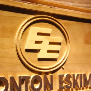 Edmonton Eskimos Wood Sign