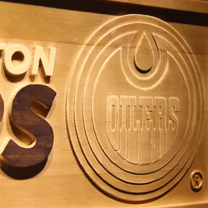 Edmonton Oilers Wood Sign