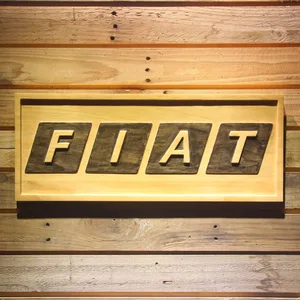 Fiat Wood Sign
