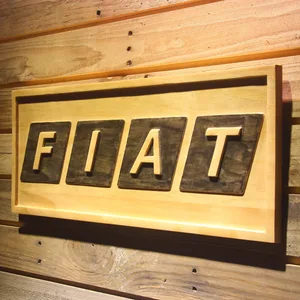 Fiat Wood Sign