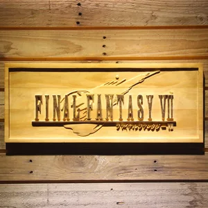 Final Fantasy VII Wood Sign