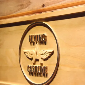 Flying A Gasoline Wood Sign